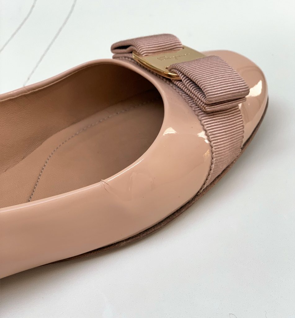 Varina ballet flats crack in patent leather
