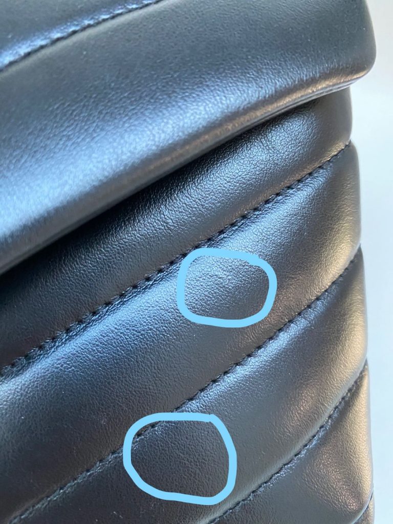 Marks on leather in YSL bag