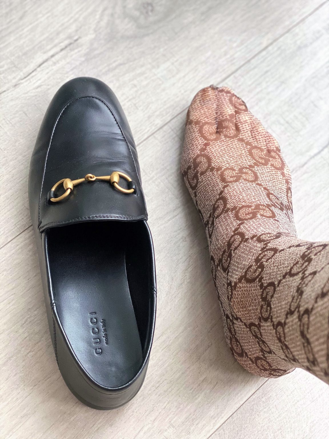 gucci suede brixton web loafers