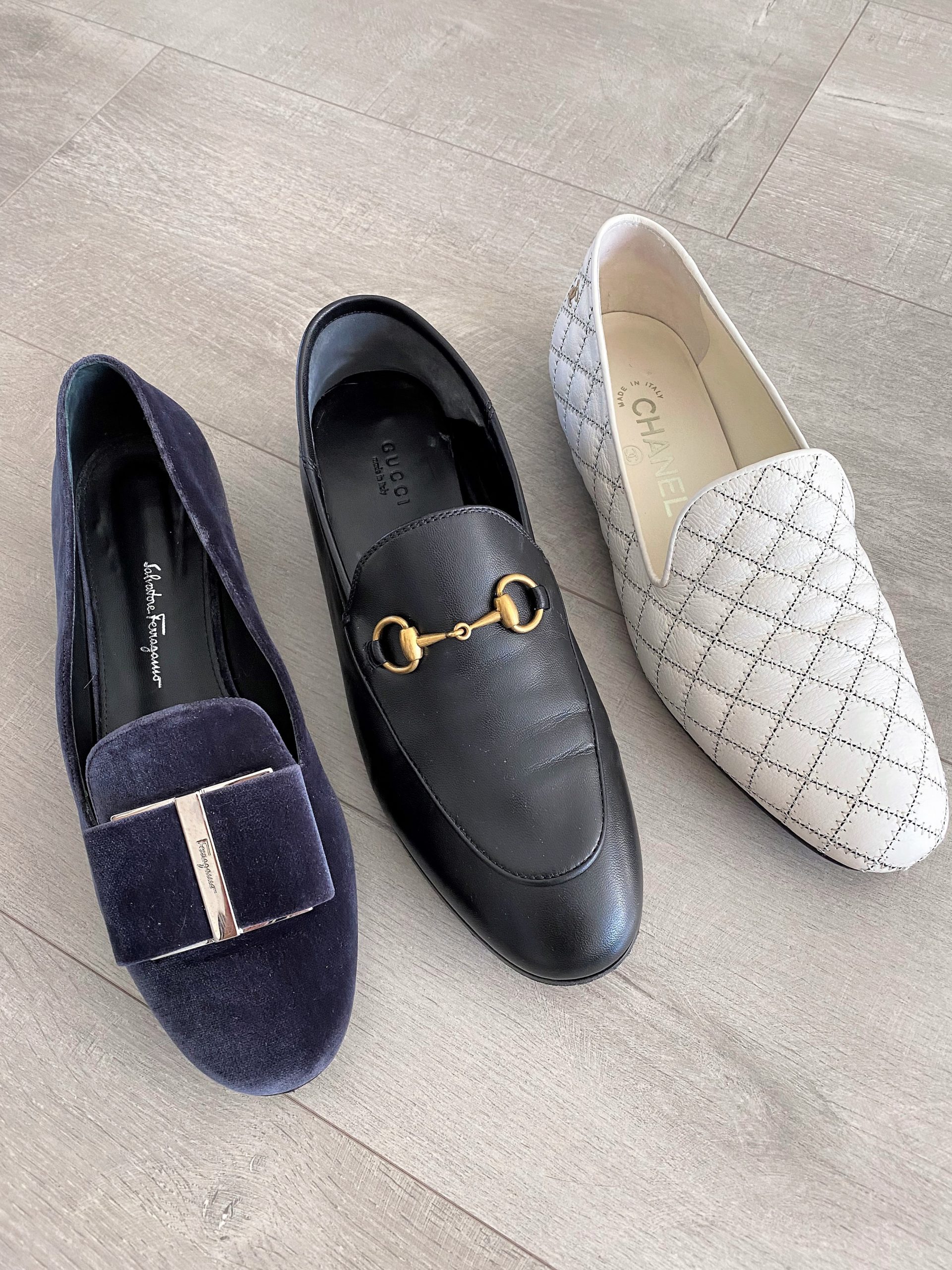 gucci suede brixton web loafers