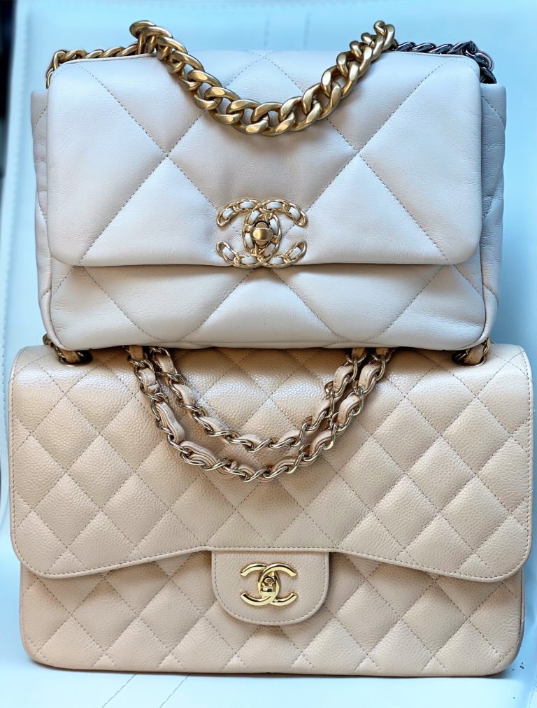 Chanel Classic and Chanel 19 bag comparison