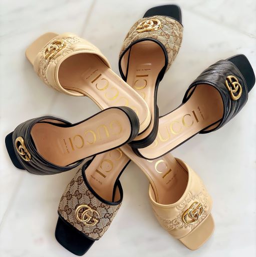 Gucci sandals in different colours